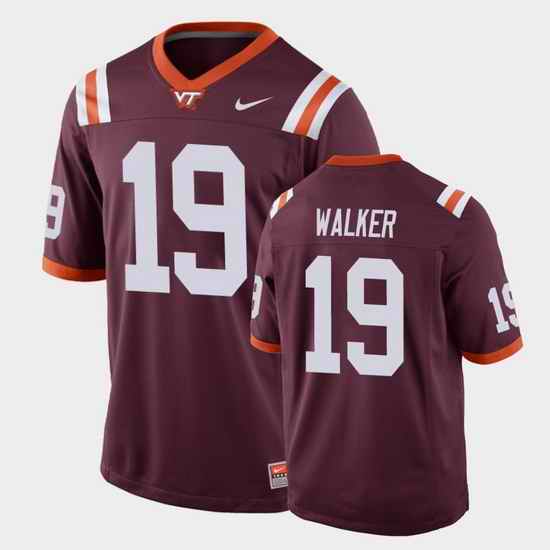 Men Virginia Tech Hokies J.R. Walker Replica Maroon Football Game Jersey
